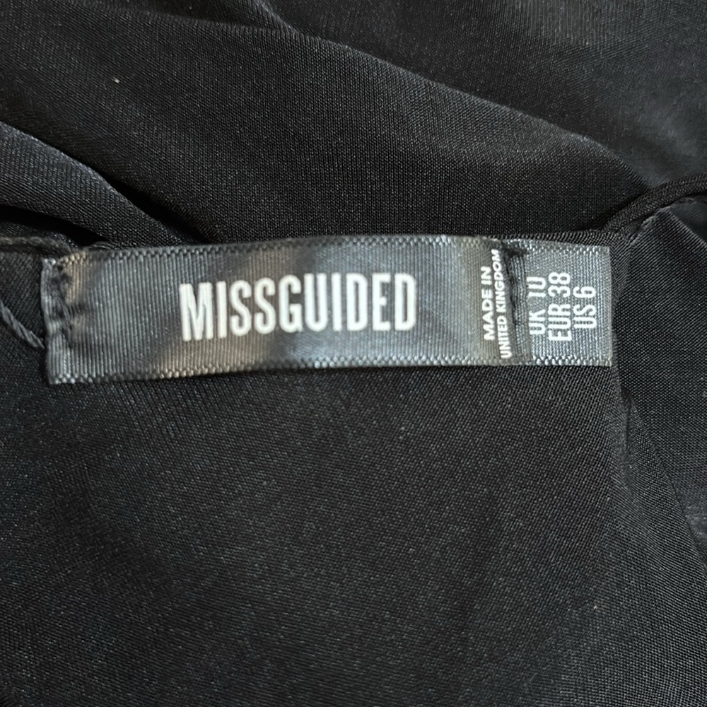 Misguided black slinky rouched black dress, size 6, NWT. - Picture 12 of 15
